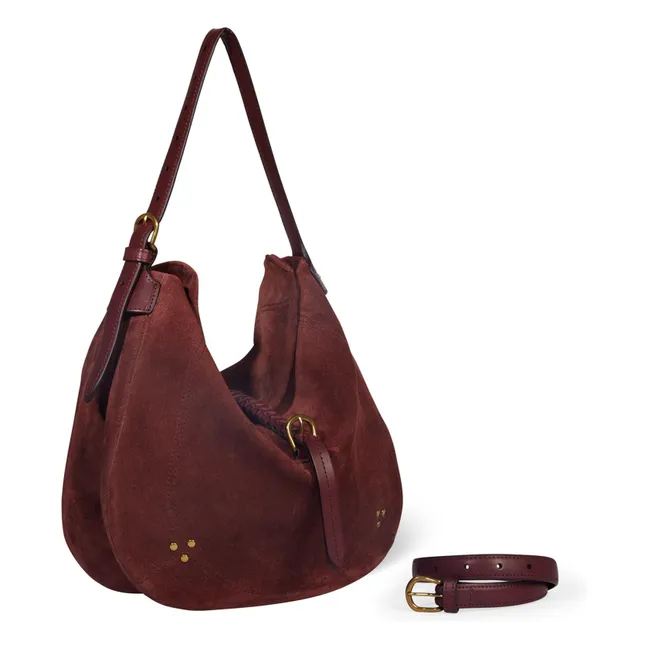 Bag Luis Velvet crust | Dark red