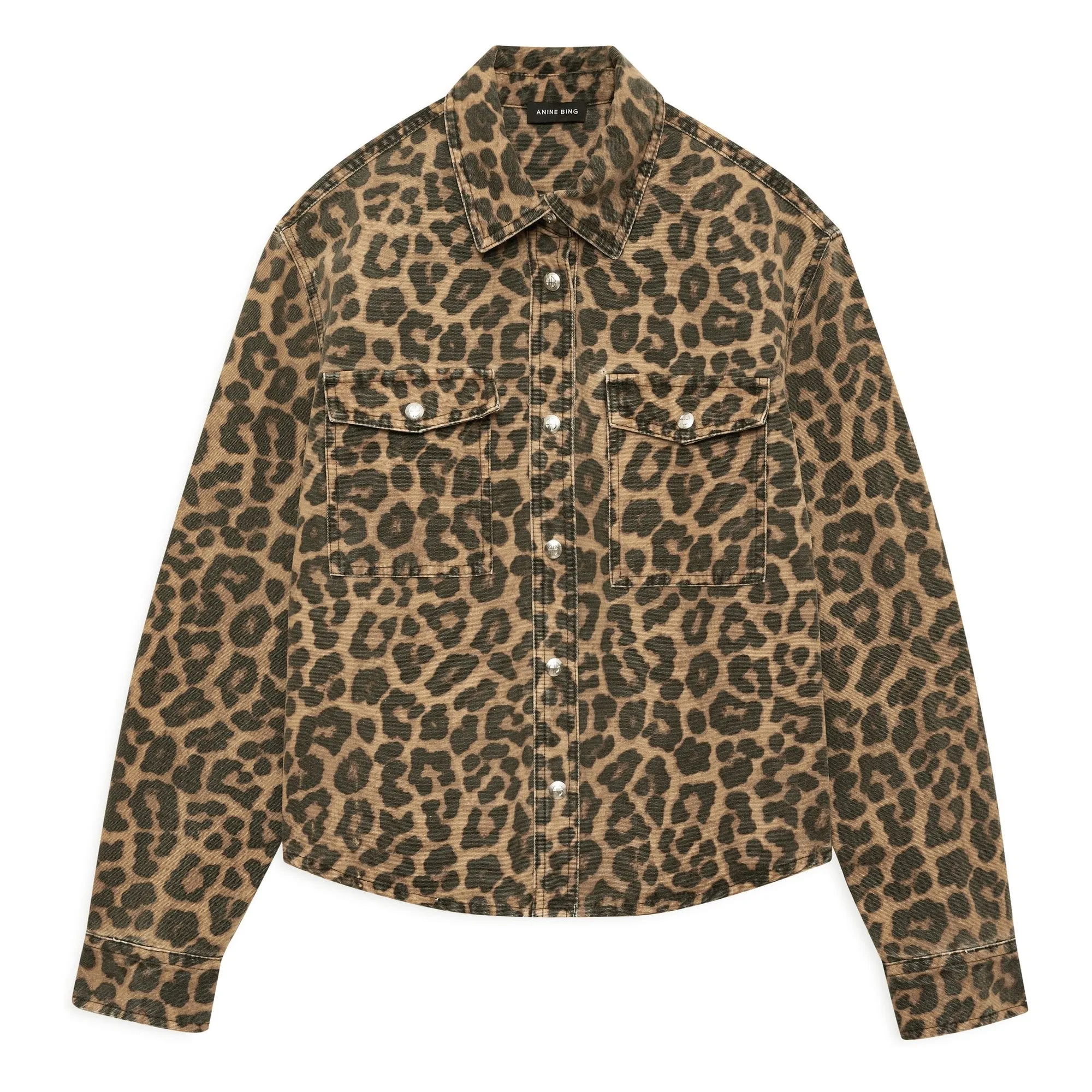 Anine Bing Brown Paxton Leopard Shirt