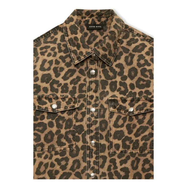 Paxton Camisa de leopardo | Marrón