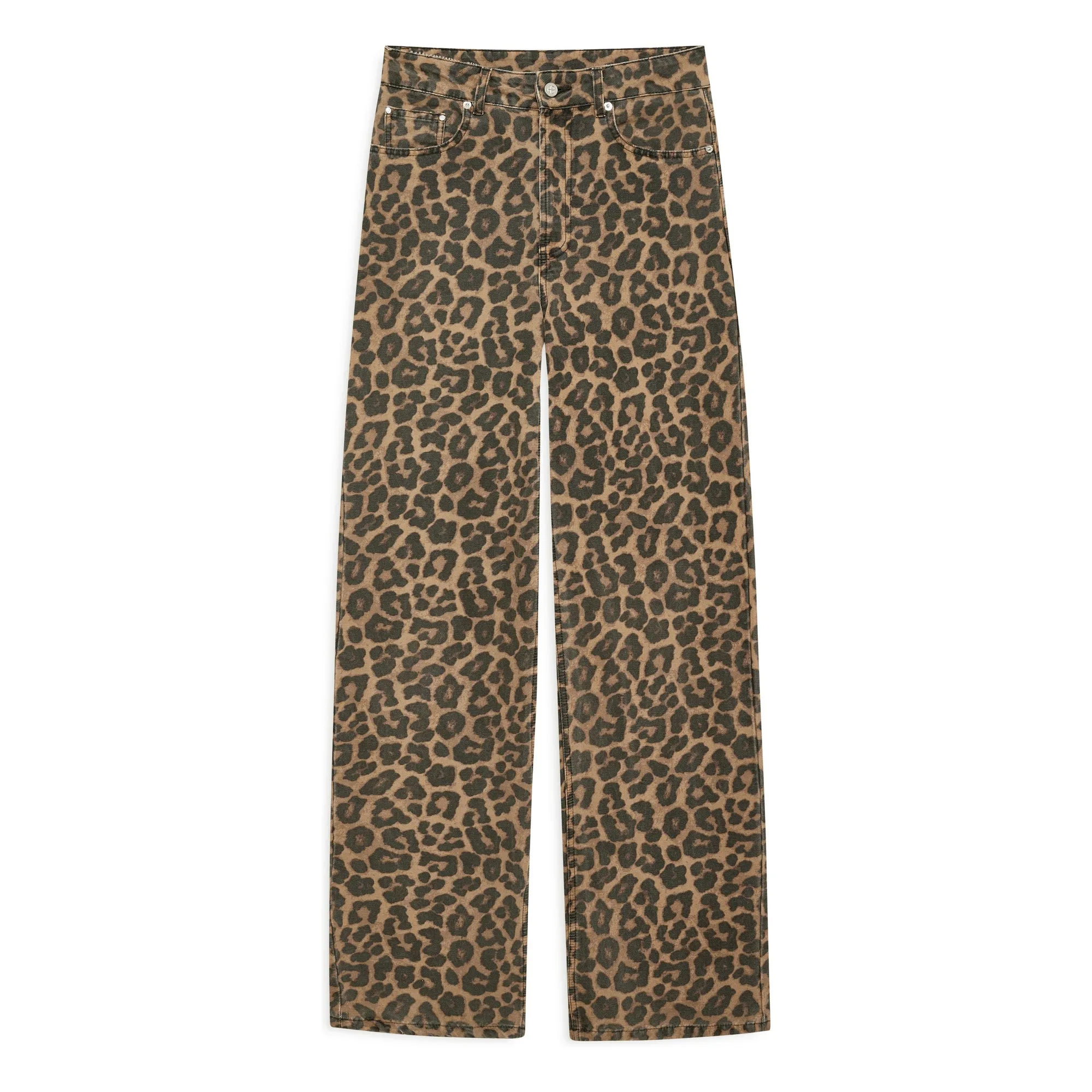 Anine Bing Brown Jean Hugh Leopard