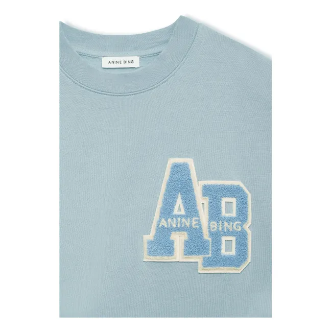 Sudadera oversize Miles Letterman | Azul Claro