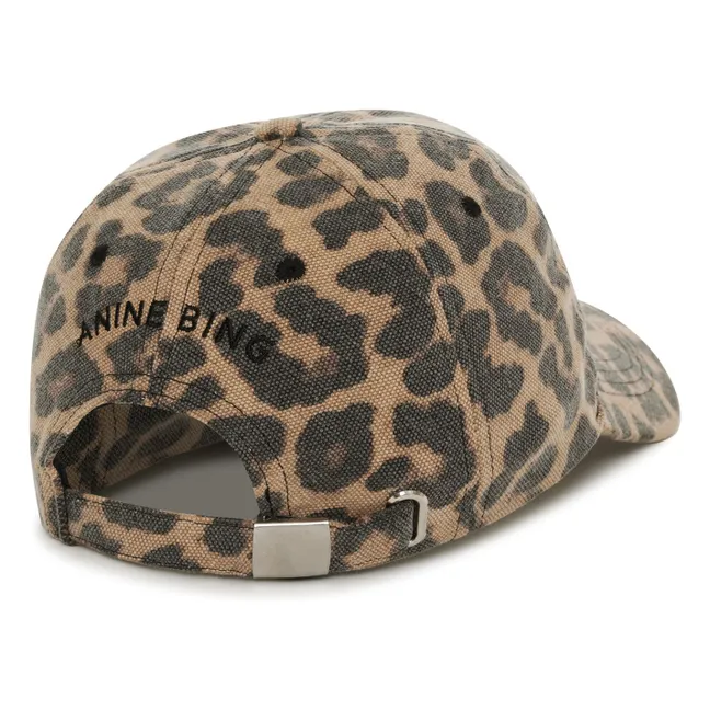 Jeremy Leopard cap | Brown