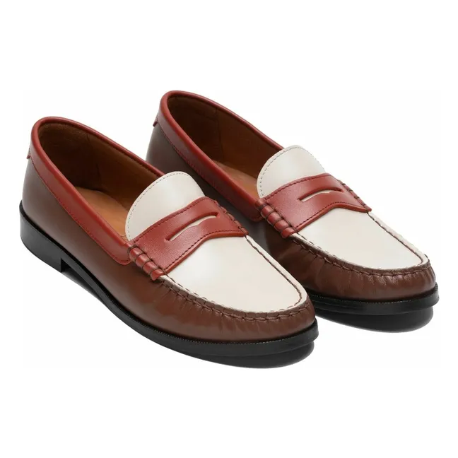 Mocassins Penny Tricolore | Marron