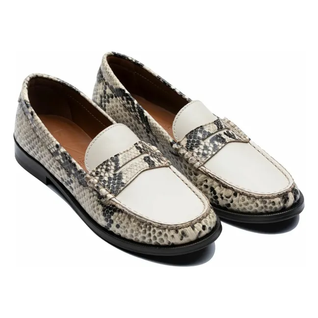 Penny Python Loafers | Off white