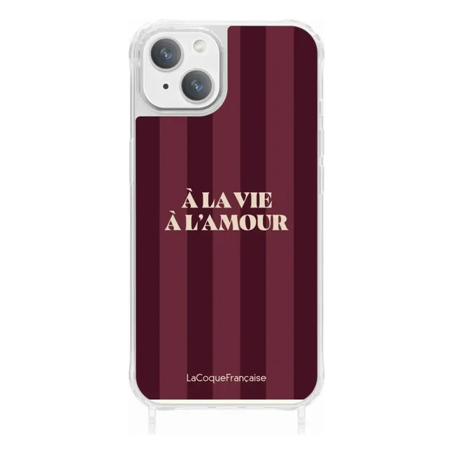 Iphone Cover A La Vie A l'Amour | Burgunderrot