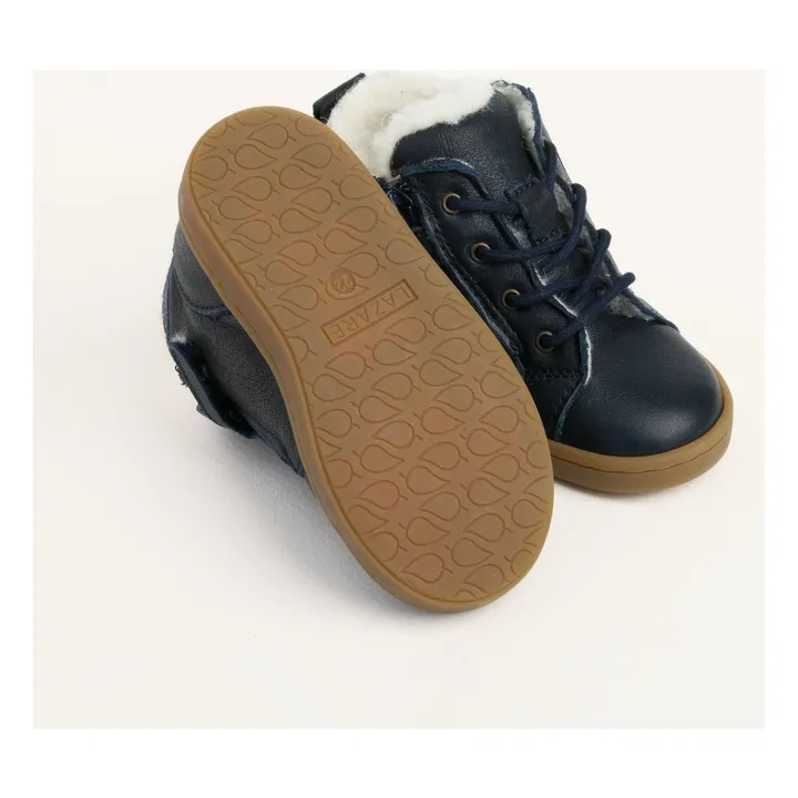 Chaussures Premiers Pas Fourrées Auguste | Bleu marine- Image produit n°7