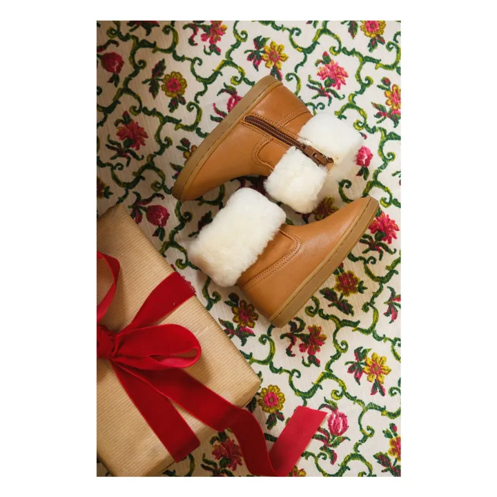 Chaussures Premiers Pas Fourrées Capucine | Camel- Image produit n°9
