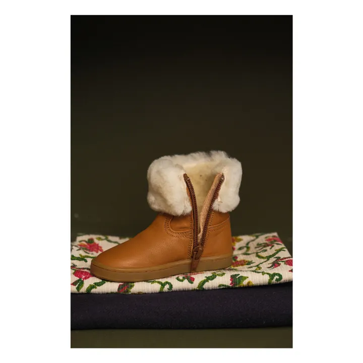 Chaussures Premiers Pas Fourrées Capucine | Camel- Image produit n°8