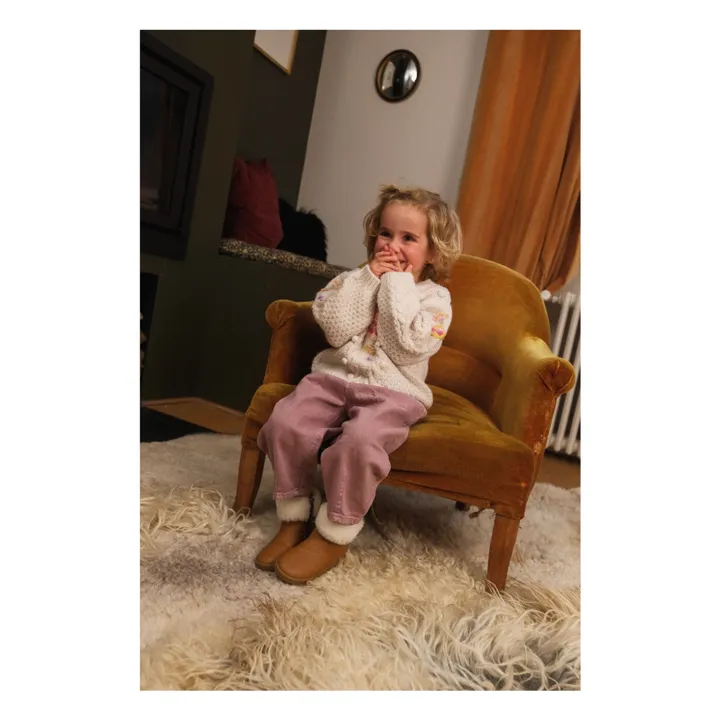 Chaussures Premiers Pas Fourrées Capucine | Camel- Image produit n°1