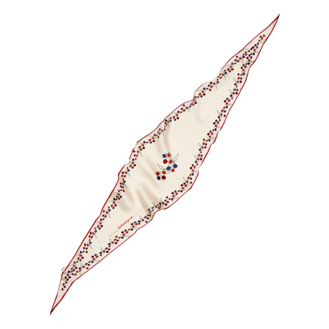 Halstuch Carna Diamond Seide | Cremefarben