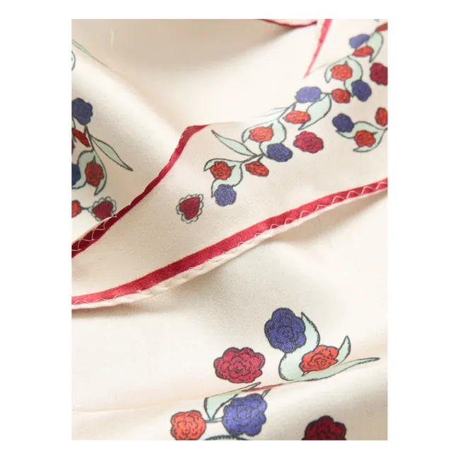 Foulard Carna Diamond Soie | Crème