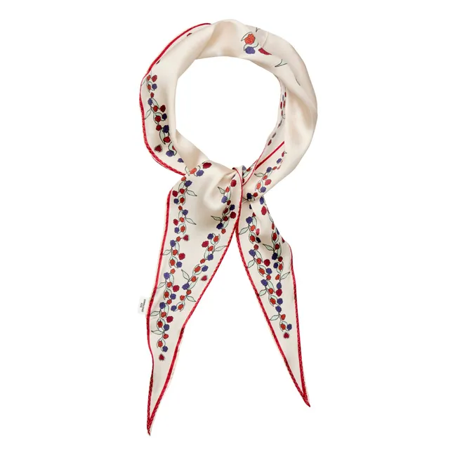 Pañuelo de seda Carna Diamond | Crema