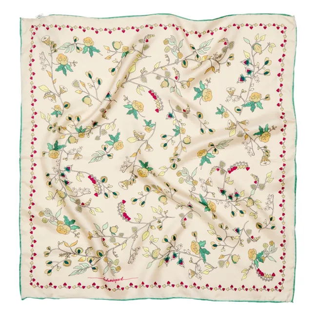 Pañuelo de seda Fairygard Sia | Crema