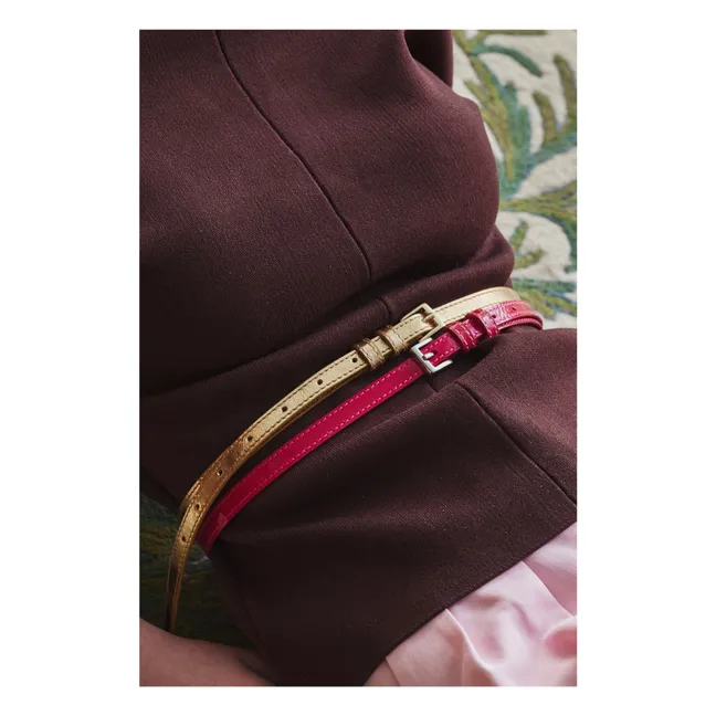 Ceinture Aria Cuir Verni | Doré
