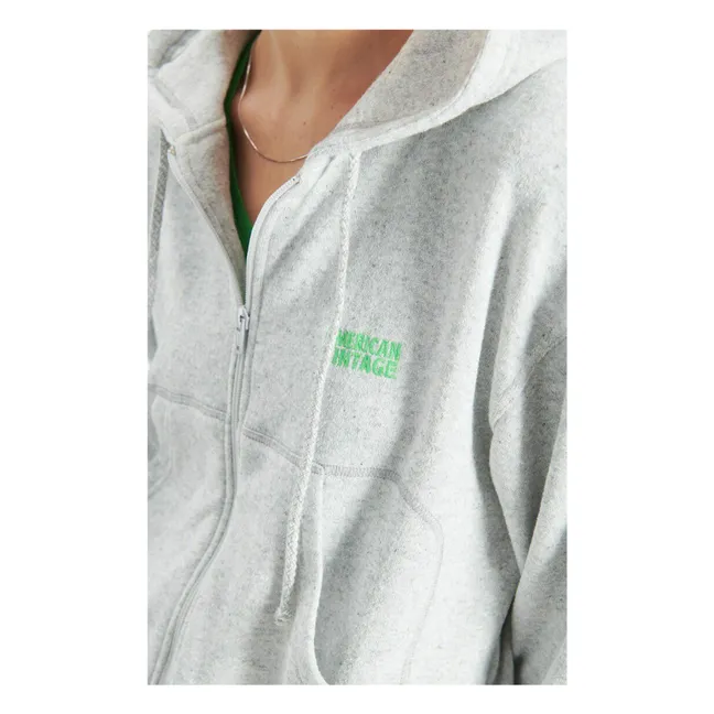 Sweat Zippé Evona | Gris chiné clair