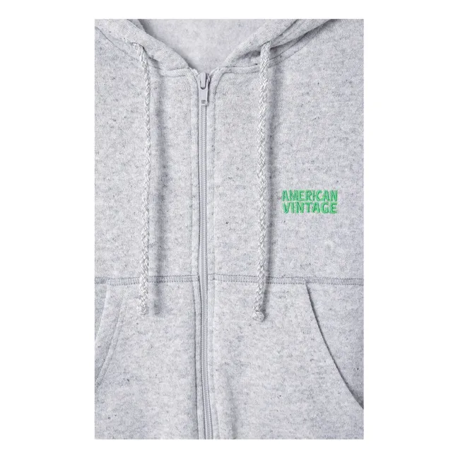 Sweat Zippé Evona | Gris chiné clair