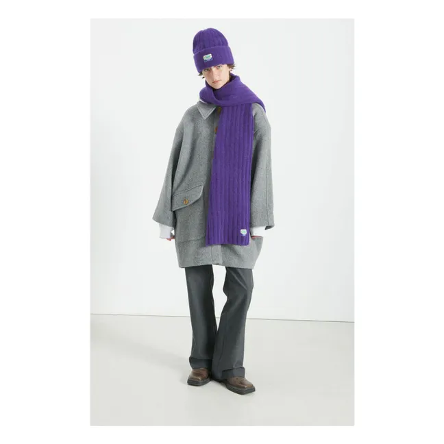 Bonnet Vitow Laine et Alpaga | Aubergine