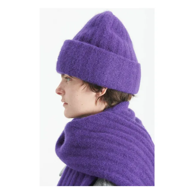 Bonnet Vitow Laine et Alpaga | Aubergine