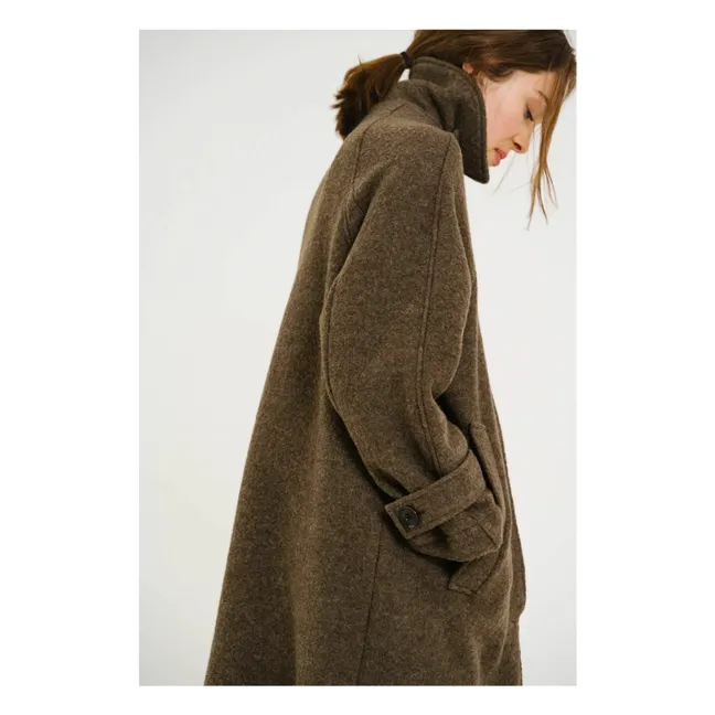 Mayri Virgin Wool Coat | Brown
