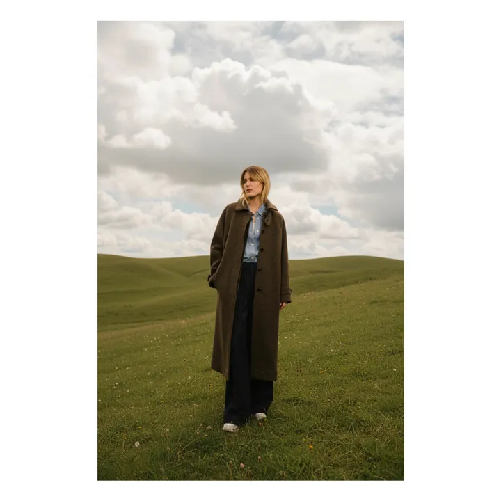 Manteau Mayri Laine Vierge | Marron- Image produit n°2