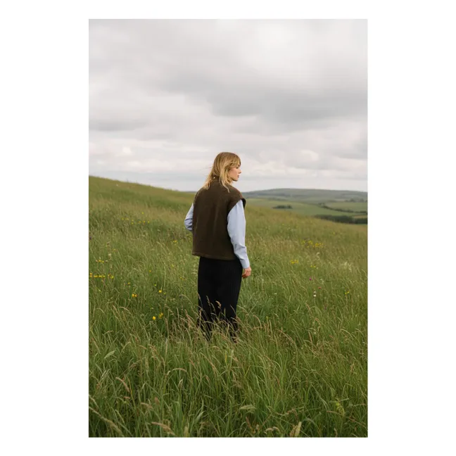 Sonny Virgin Wool Sleeveless Jackets | Brown