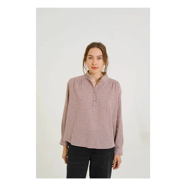 Blouse Emma Newport Carreaux | Rouge
