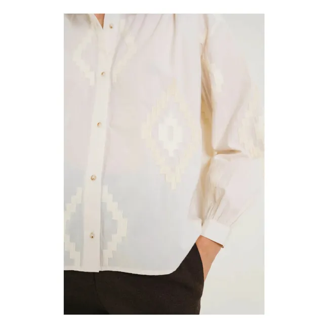 Blouse Ella Astra Brodée | Ecru