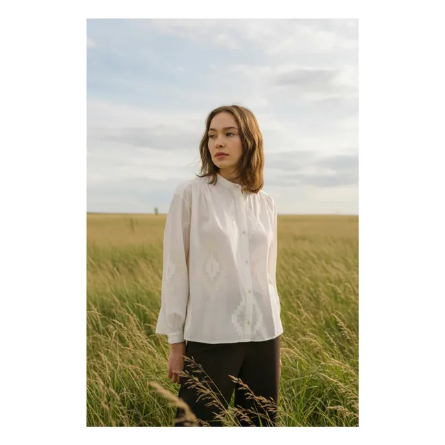 Blouse Ella Astra Brodée | Ecru