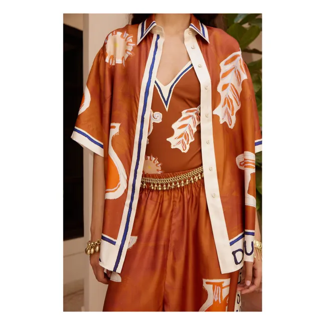 Camisa de seda Soleil D'Amour | Óxido