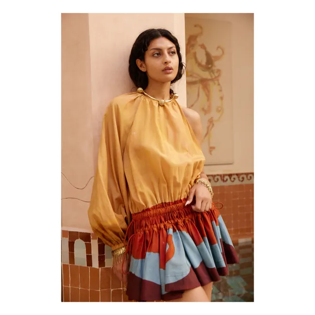 Vestido de seda del desierto | Ocre