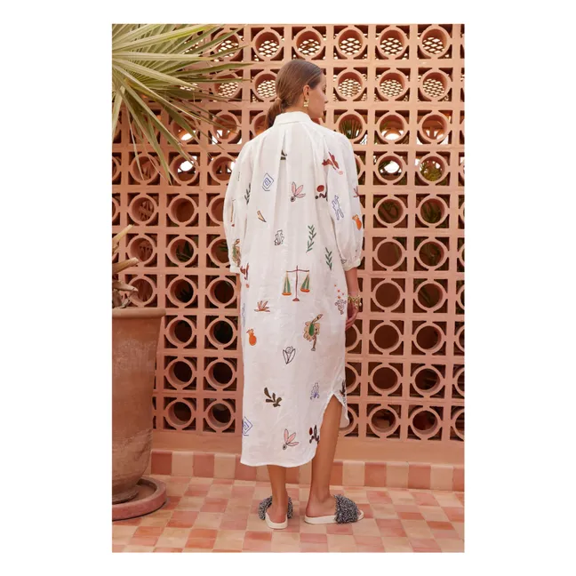 Vestido Mina bordado | Blanco