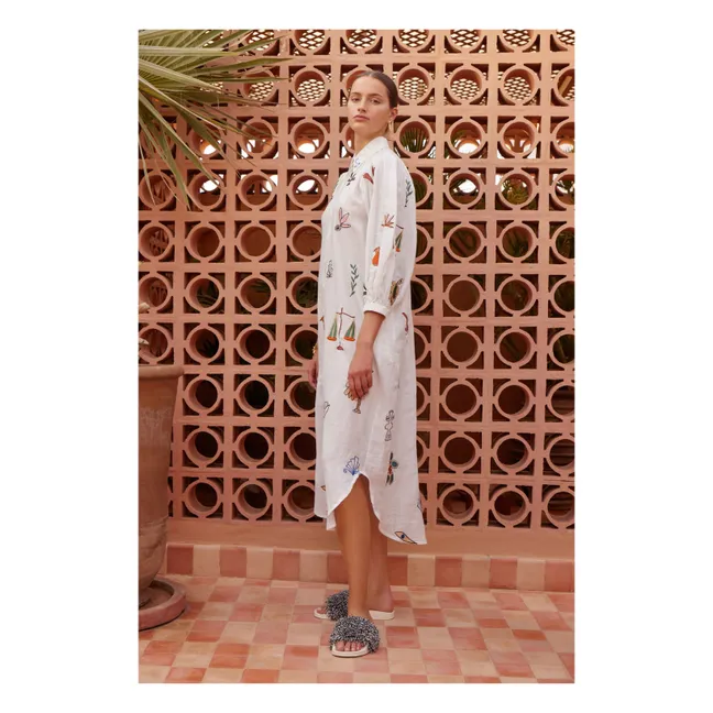 Robe Mina Brodée | Blanc