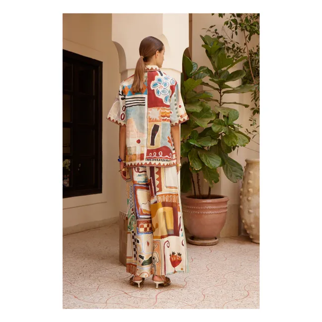 Pantalones de seda Michelle | Crudo