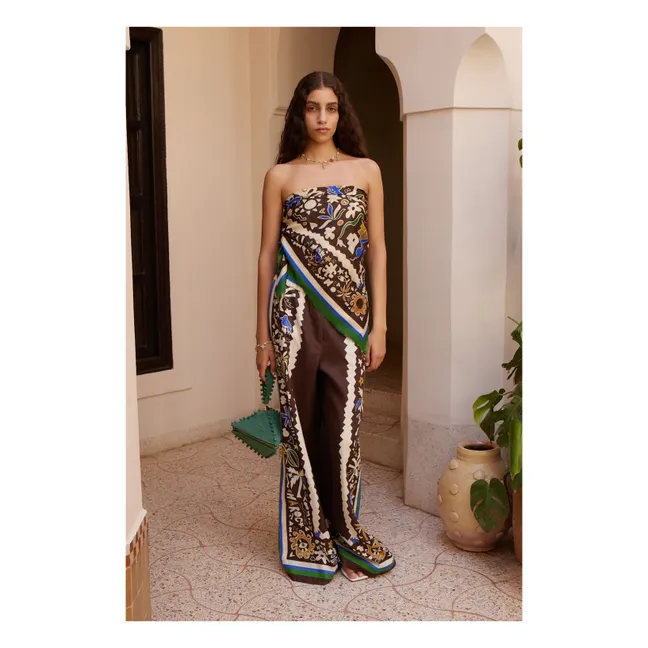 Pantaloni marocchini in lino | Marrone