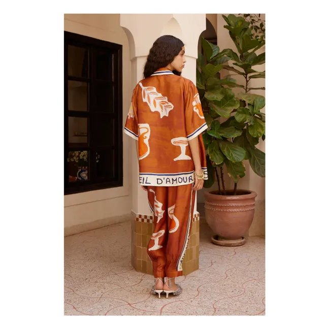 Camisa de seda Soleil D'Amour | Óxido