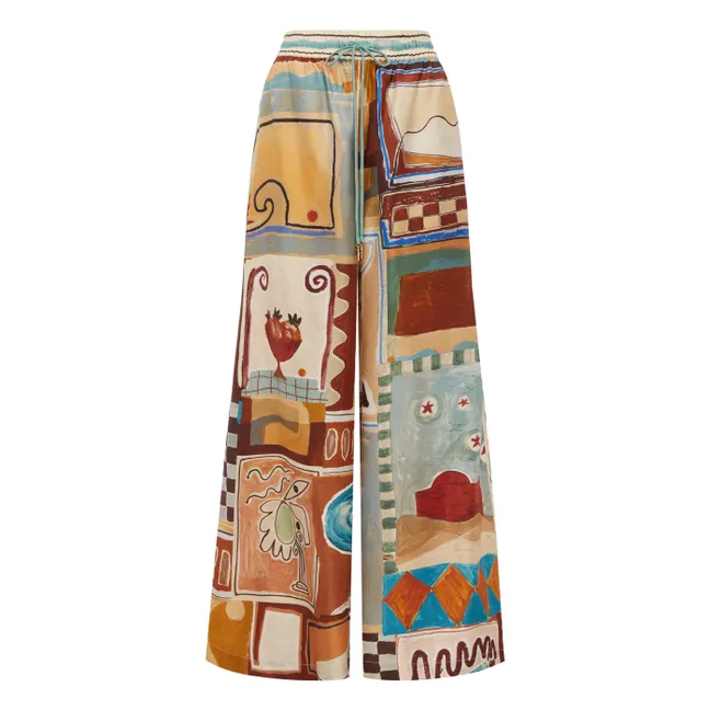 Pantaloni di seta Michelle | Ecru