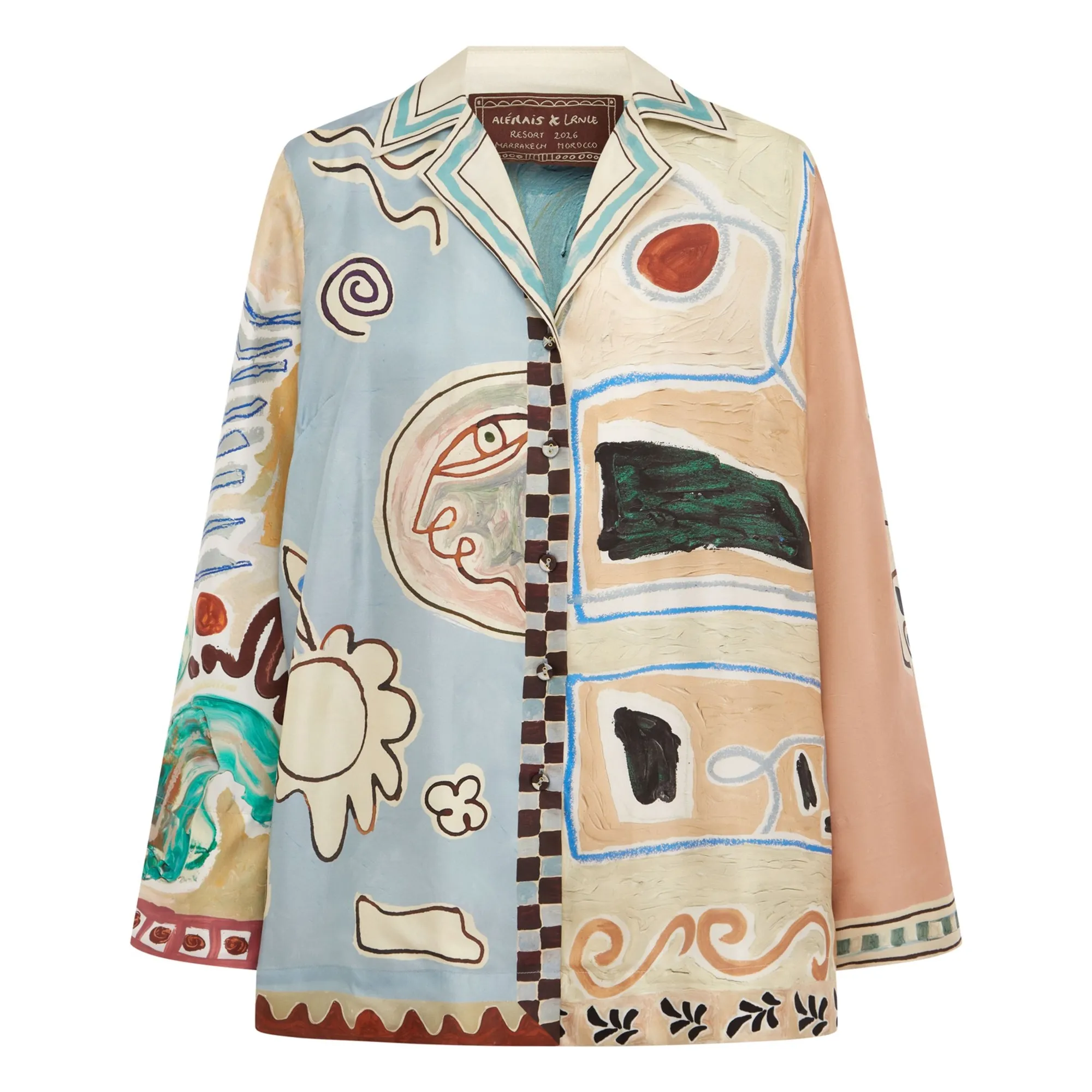Alémais Light Blue Michelle Silk Shirt