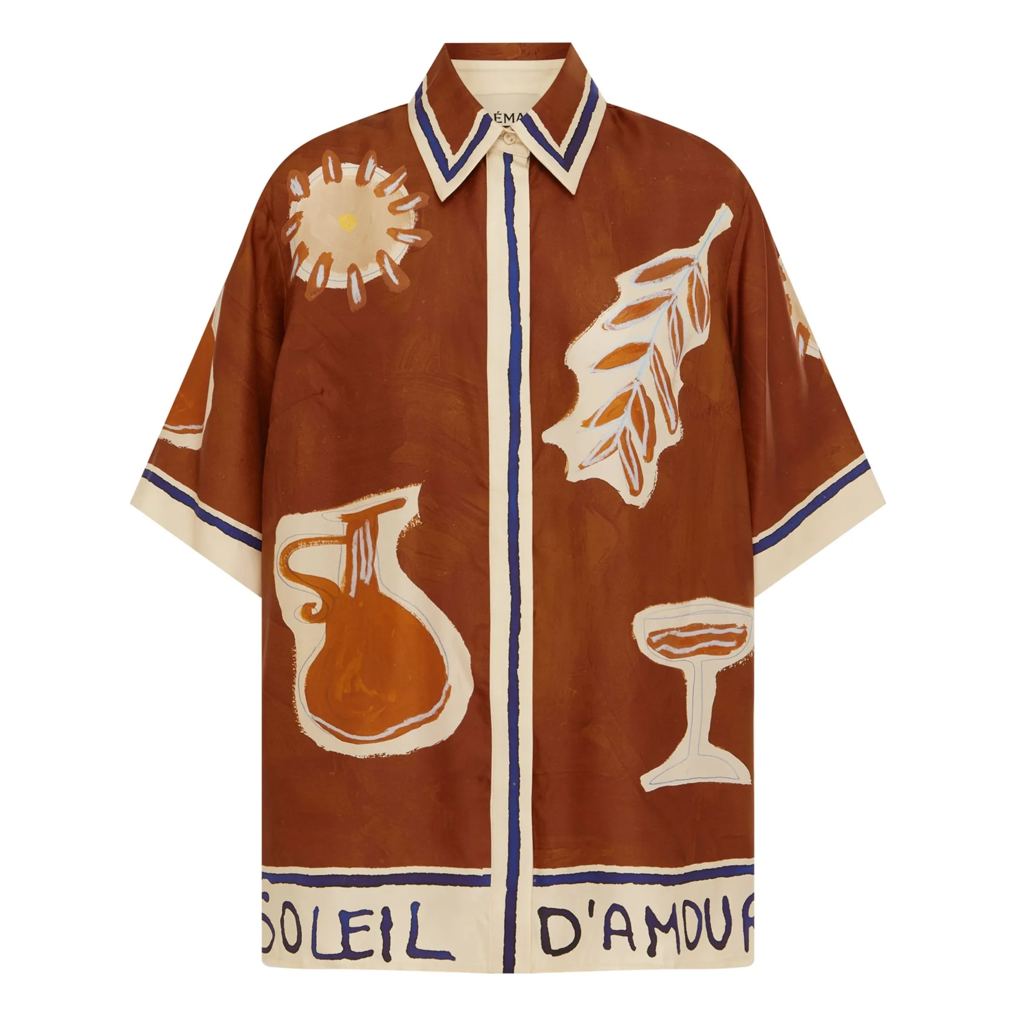 Alémais Rust Soleil D'amour Silk Shirt