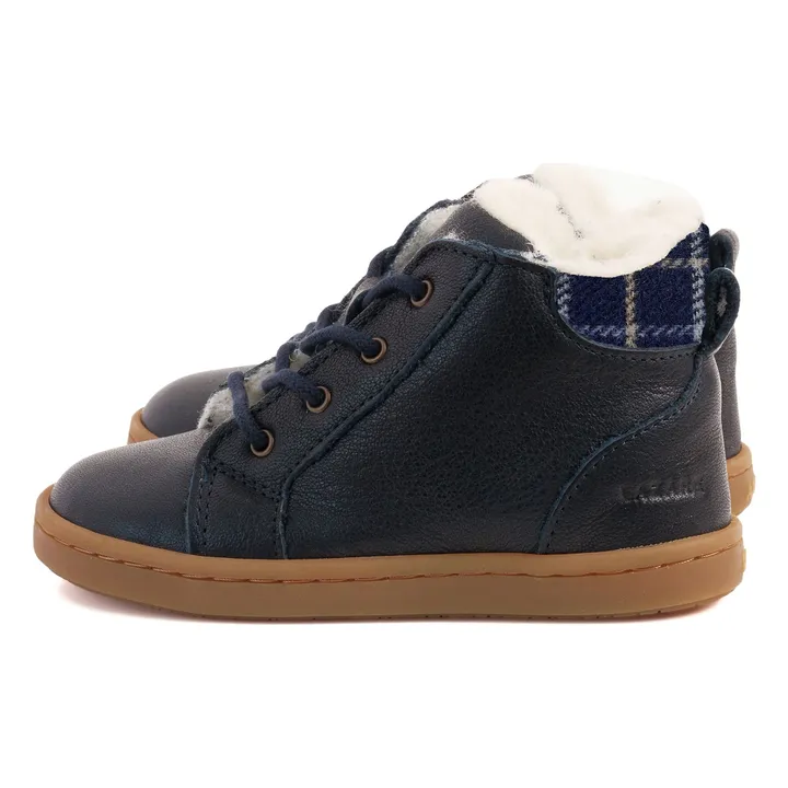 Chaussures Premiers Pas Fourrées Auguste | Bleu marine- Image produit n°3