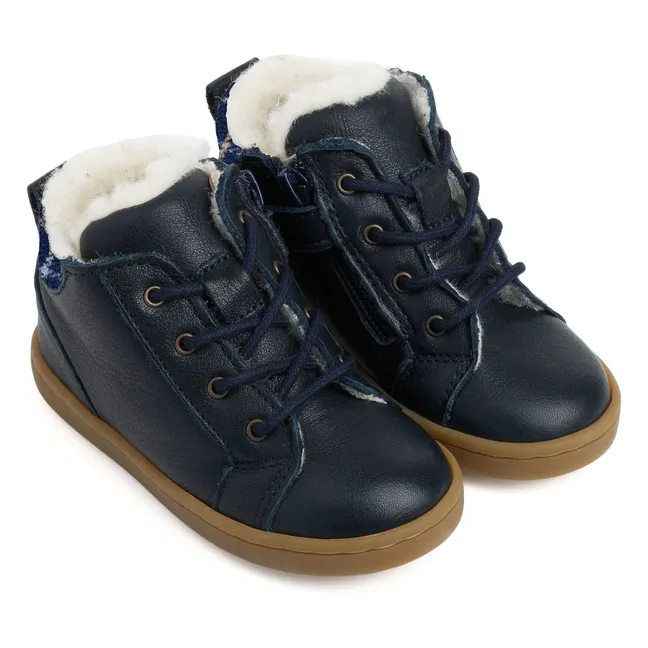 Chaussures Premiers Pas Fourrées Auguste | Navy blue