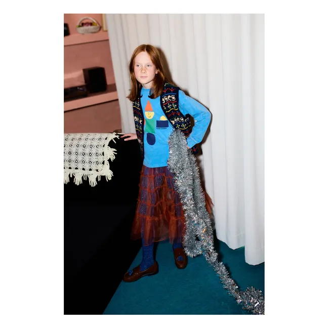 T-shirt Jouet en Bois Coton Bio | Bleu