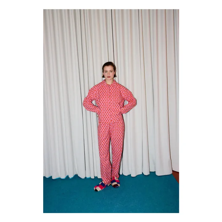Pyjama Chaîne Coton Bio | Rose- Image produit n°2