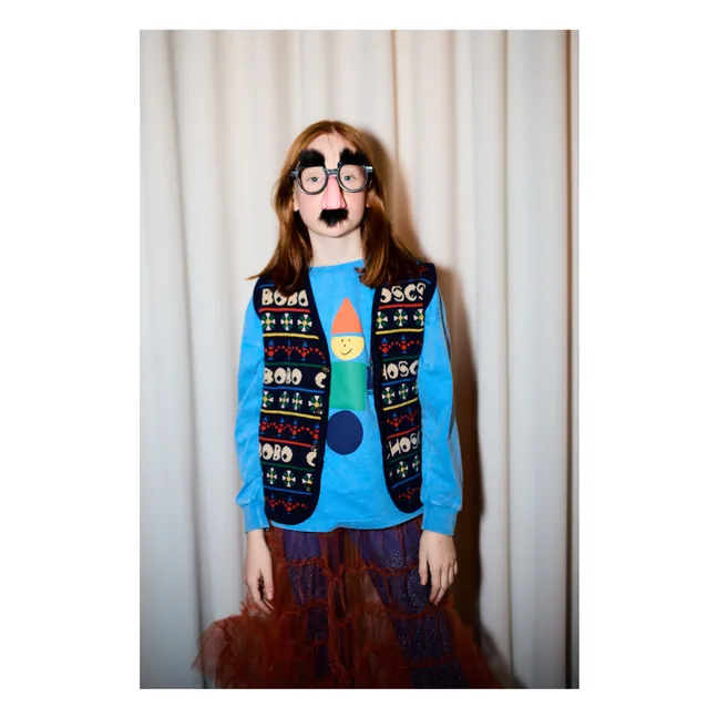 Gilet Bobo Laine et Cachemire | Bleu marine