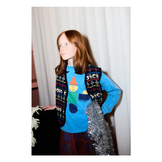 Gilet Bobo Laine et Cachemire | Bleu marine