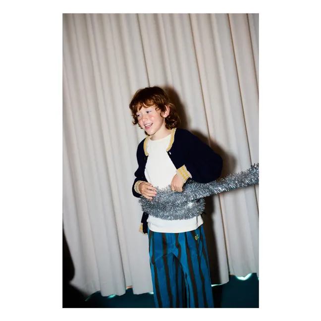 Fun Strickjacke aus Wolle und Kaschmir | Navy