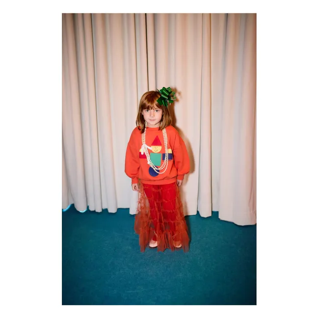 Sweat Jouet en Bois Coton Bio | Orange