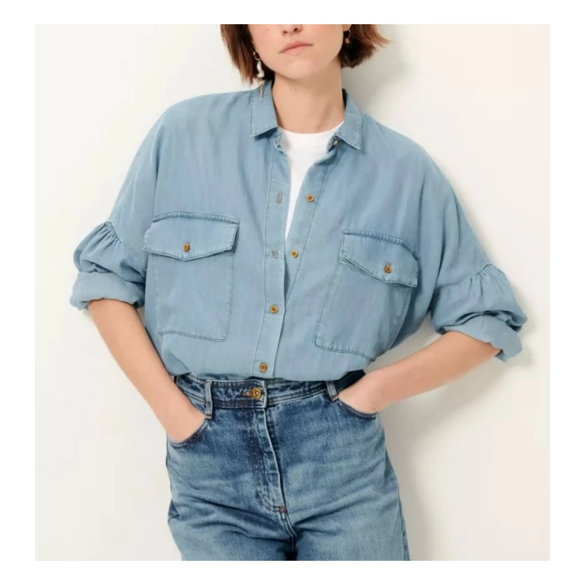 Sessùn Blue Botania Chambray Shirt