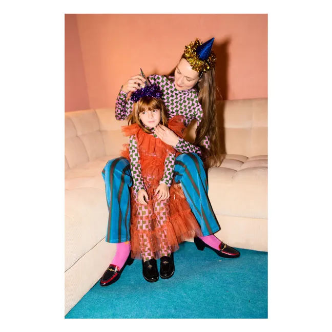 Pantalones de terciopelo a rayas - Colección Mujer | Azul Marino