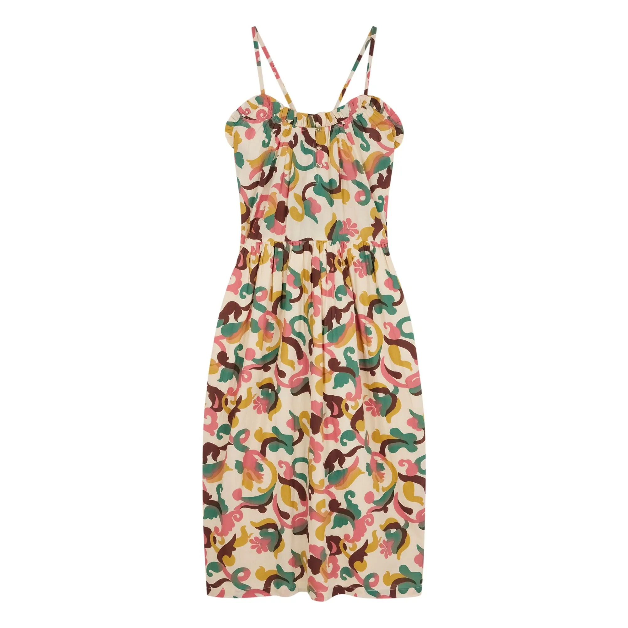 Leon & Harper Ecru Roar Patch Organic Cotton Dress