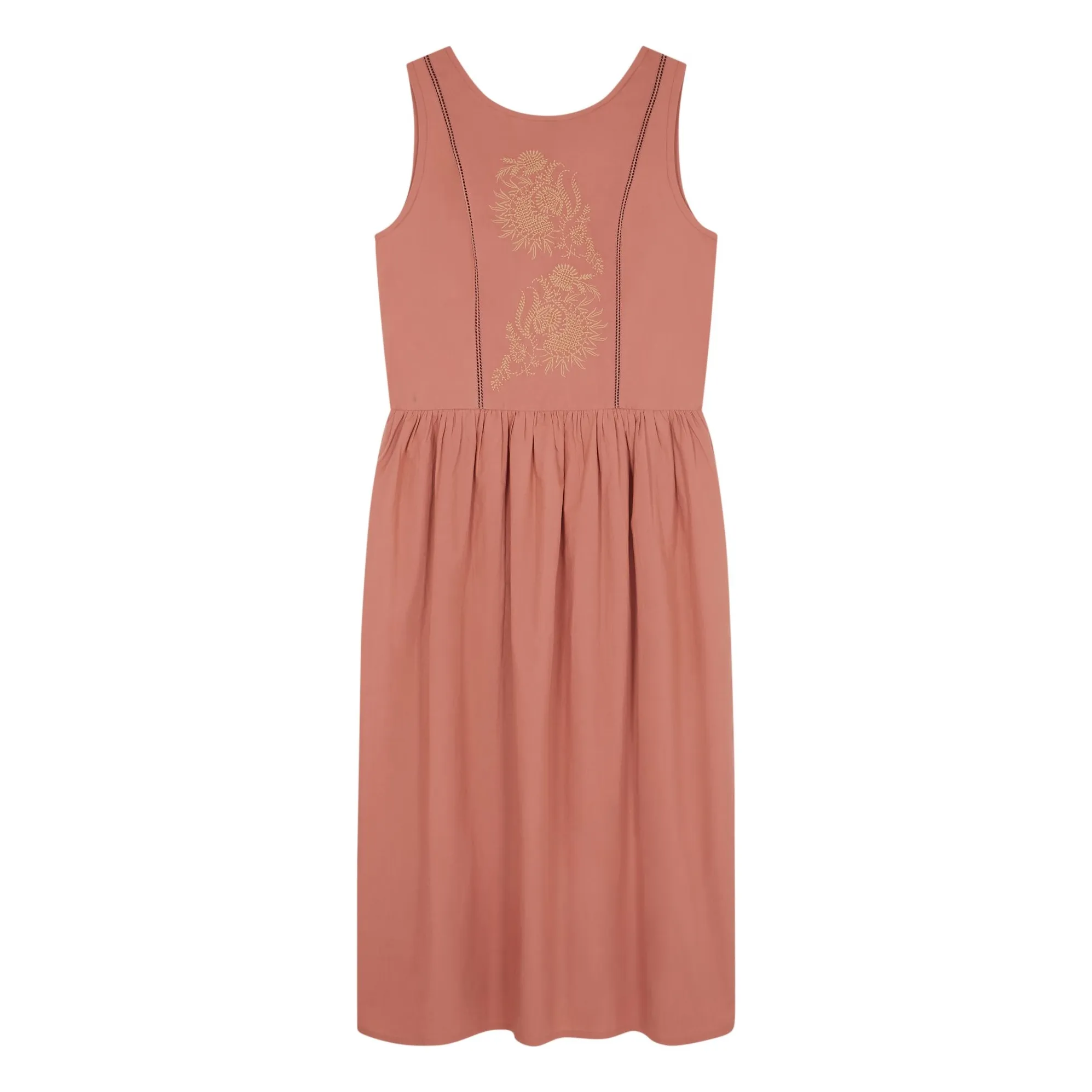 Leon & Harper Blush River Dress Embroidery Organic Cotton